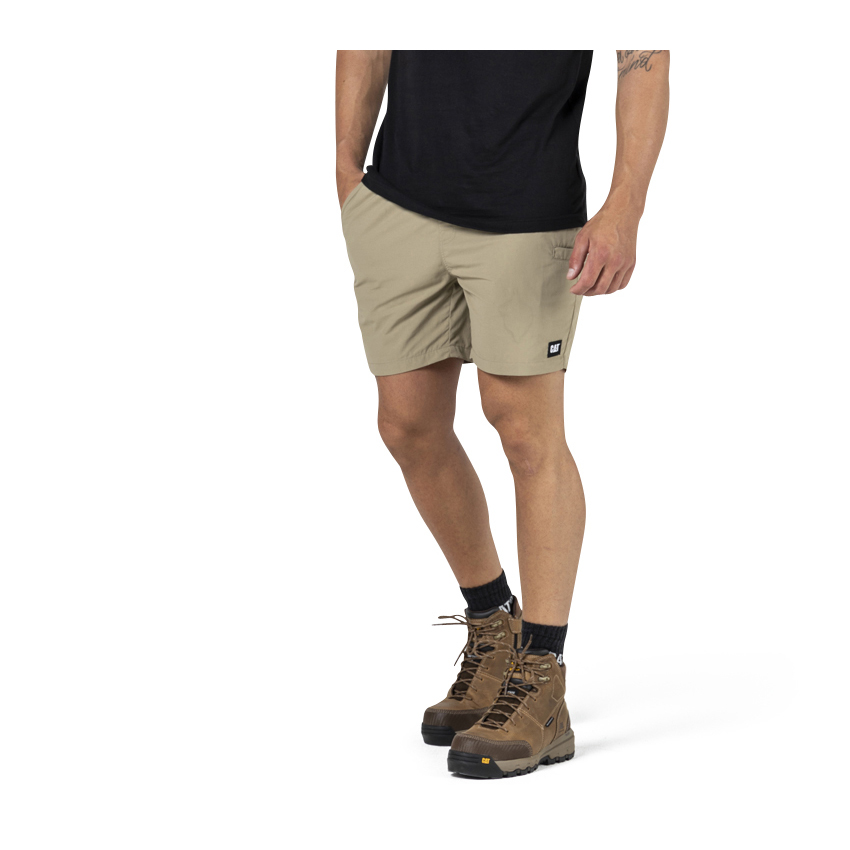 Caterpillar Men's Nylon Work Shorts Khaki CAT-69887